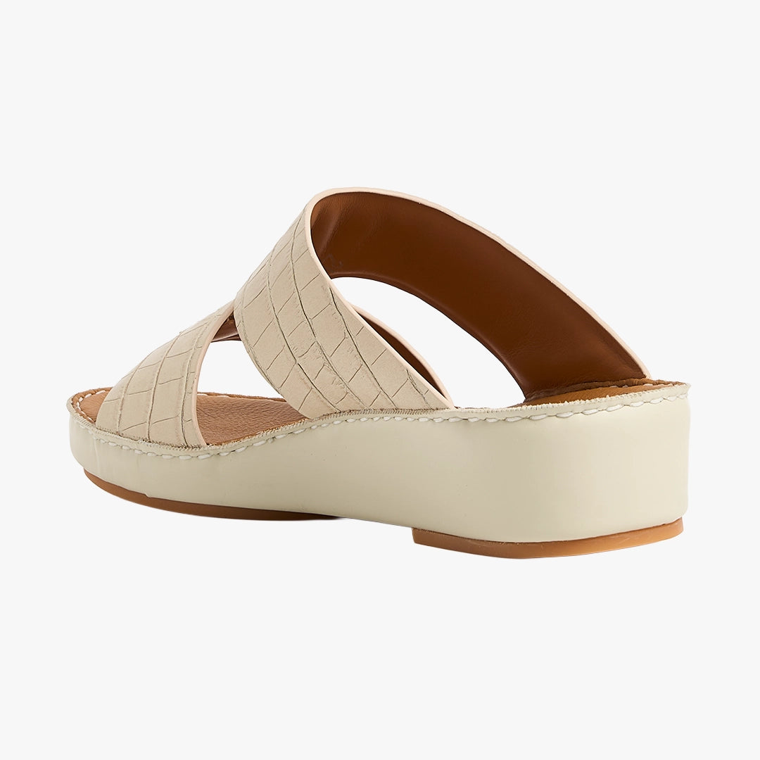 U712 CROCO Leather Arabic Sandals for Men