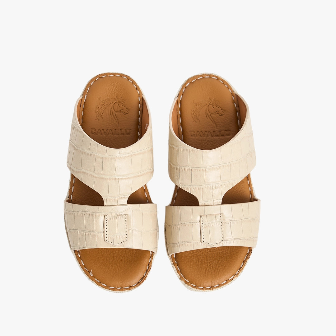 U712 CROCO Leather Arabic Sandals for Boys