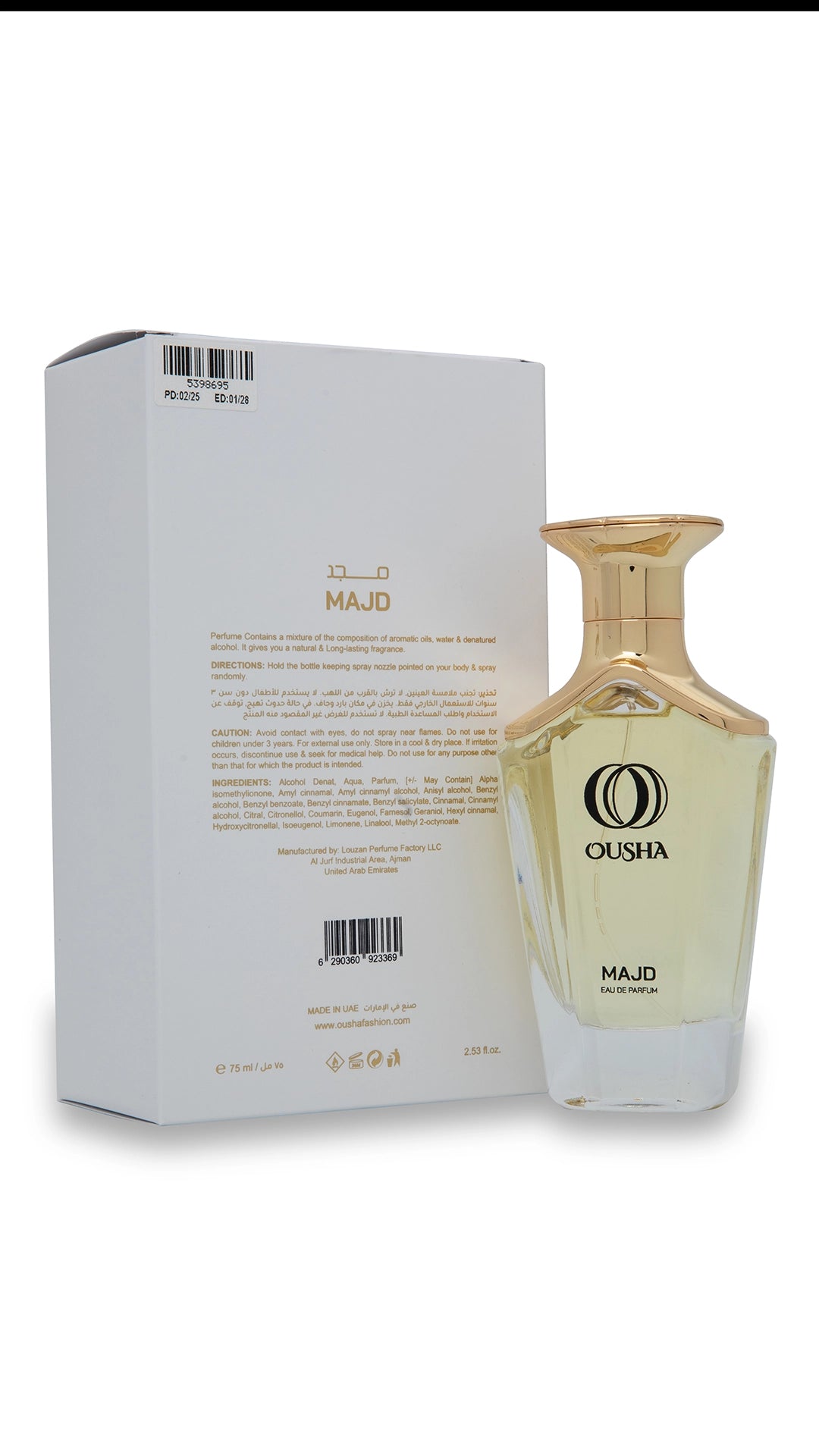 OUSHA PERFUMES  Majd 75ML