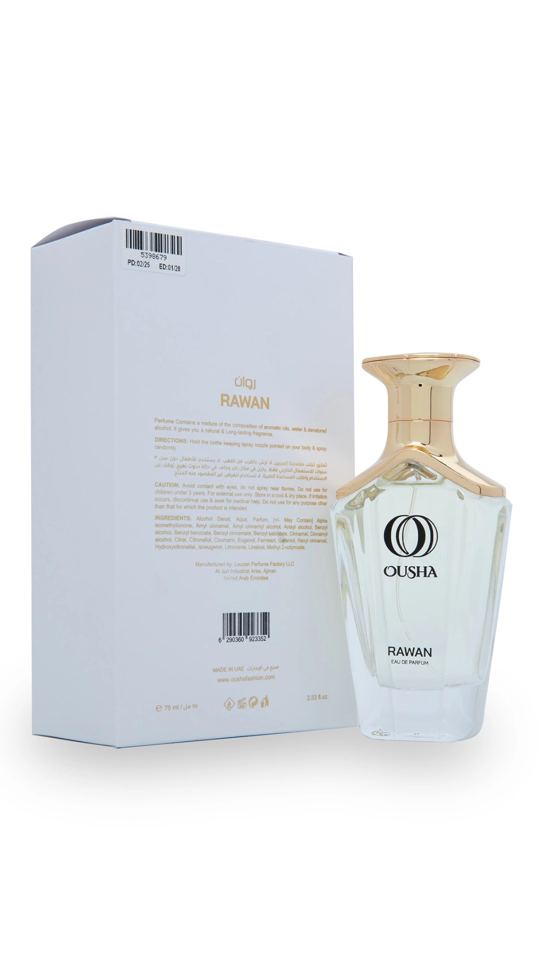 OUSHA PERFUMES  Rawan 75ML