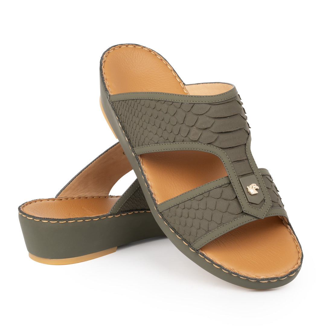3367 Python Leather Arabic Sandals for Men