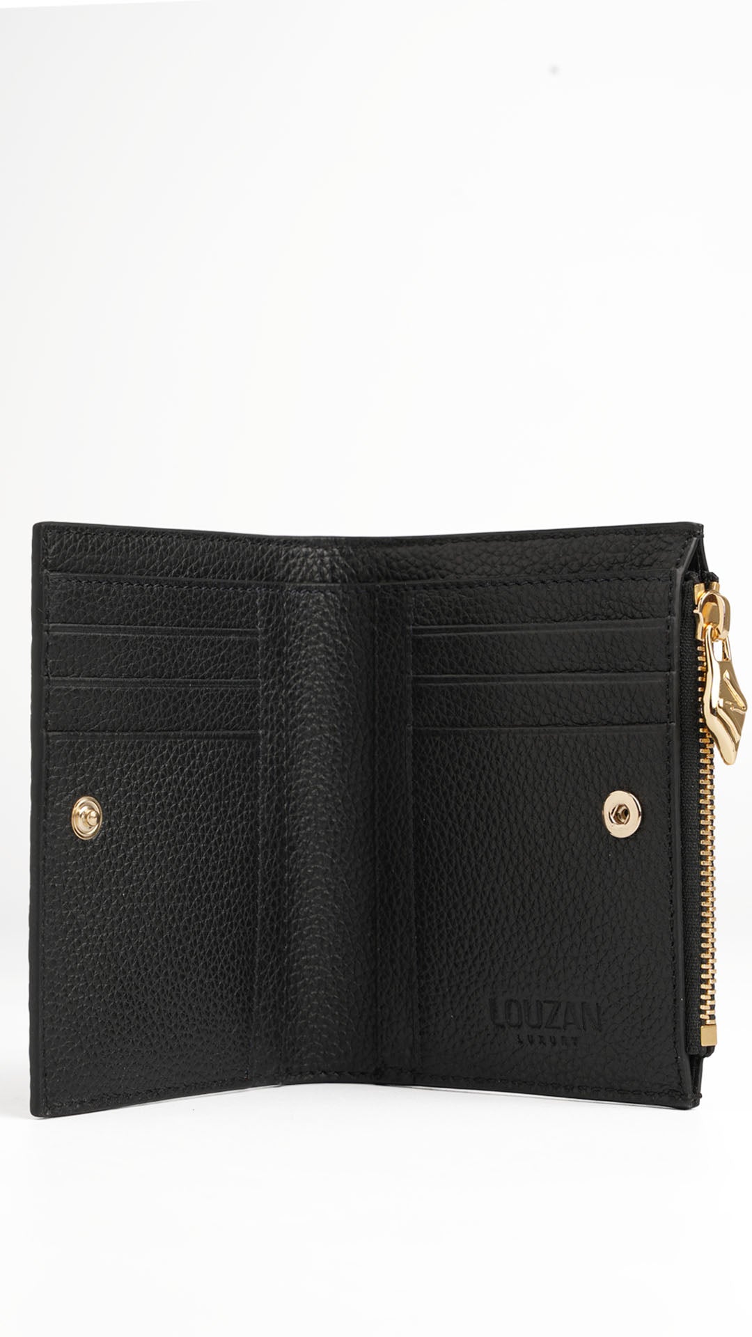 VIBE WALLET CROCO METALLIC BLACK SMALL