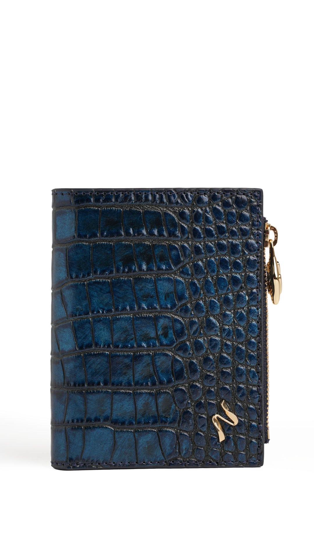 VIBE WALLET CROCO METALICBLUE SMALL