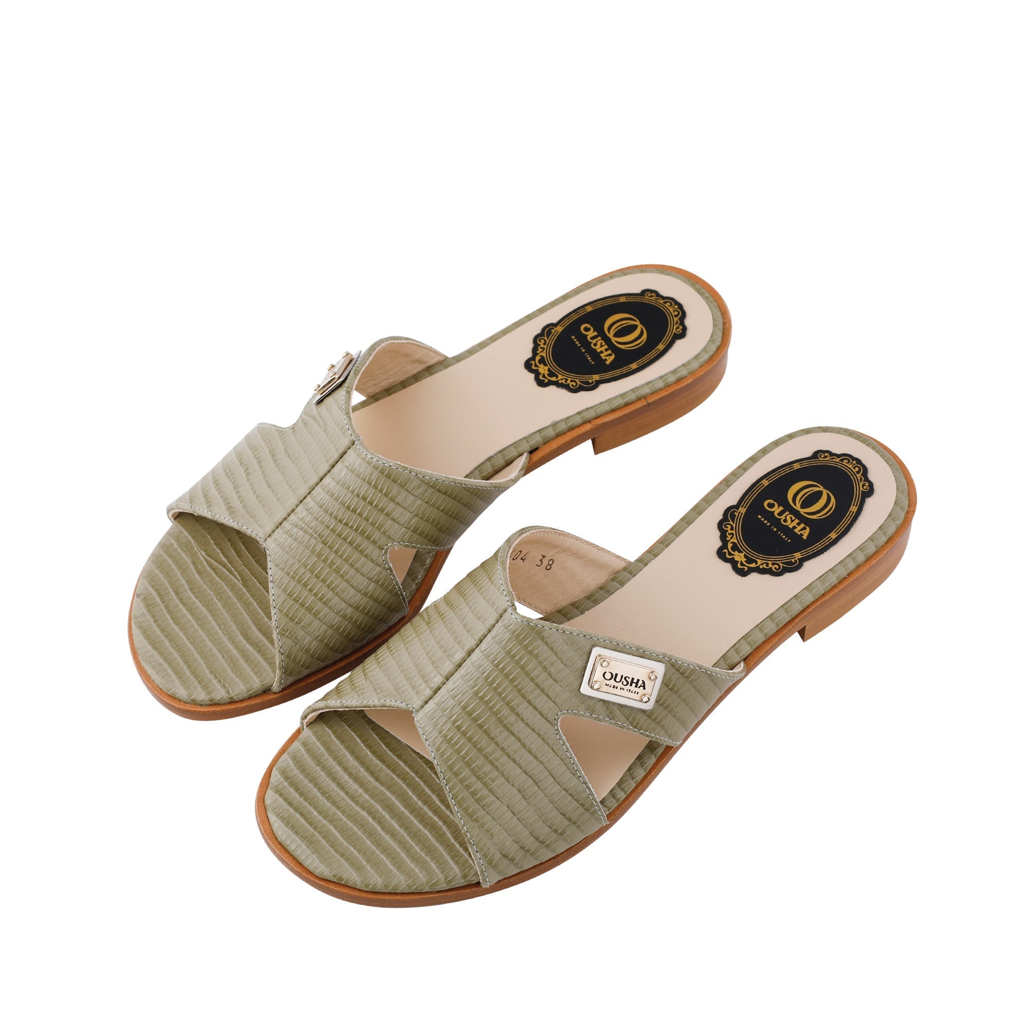 Ousha ladies sandal - D023 FLAT LIZARD