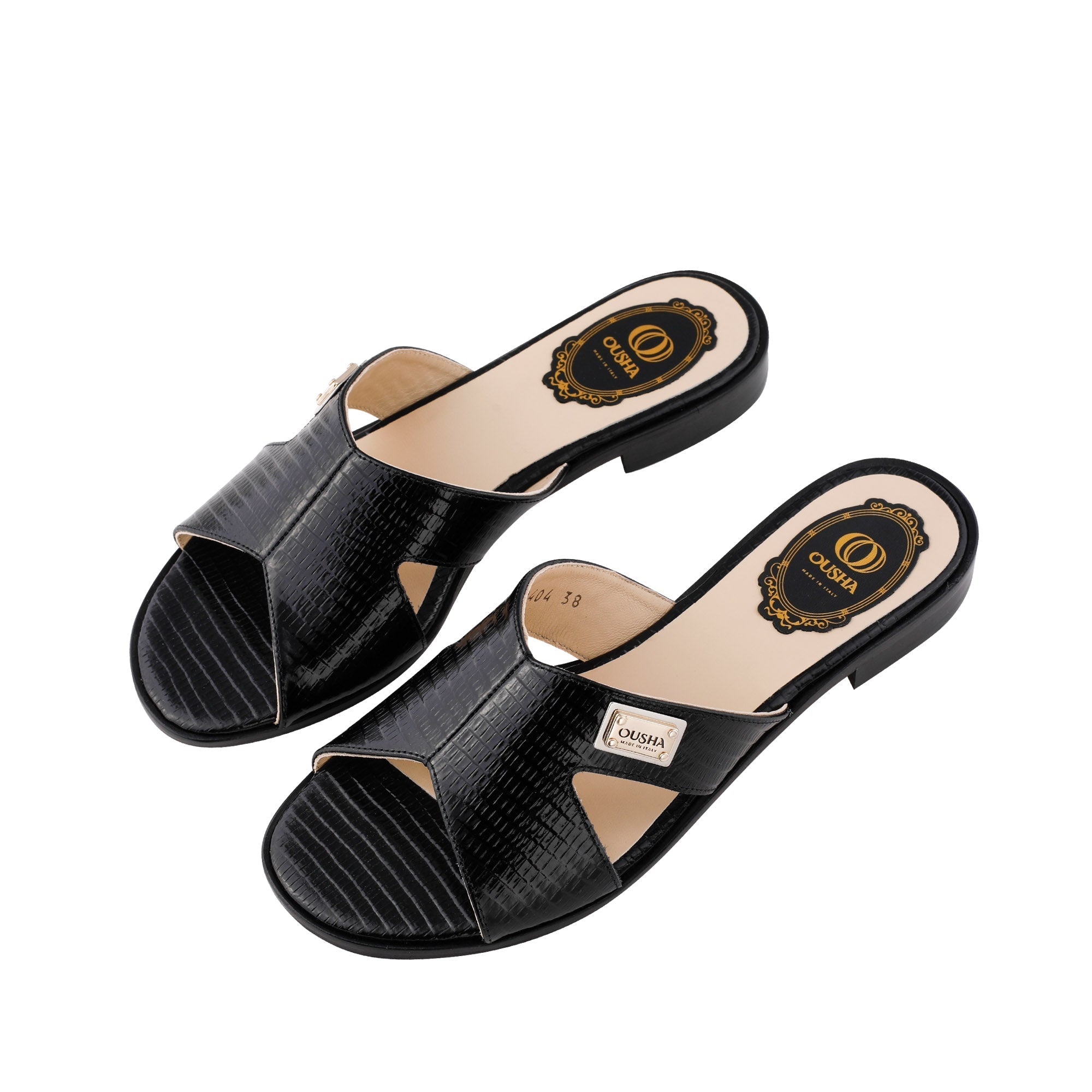 Ousha ladies sandal - D023 FLAT LIZARD