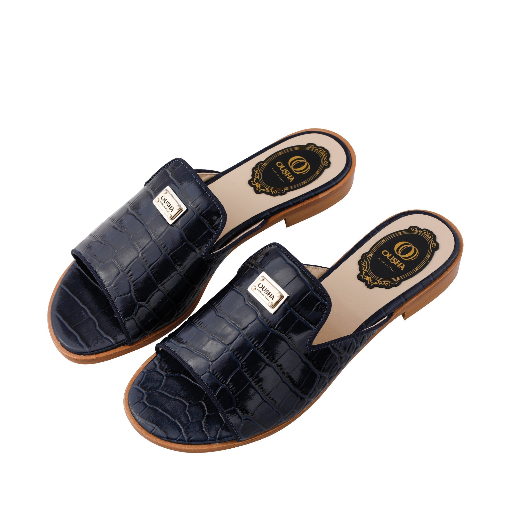 Ousha ladies sandal - D024 FLAT CROCO