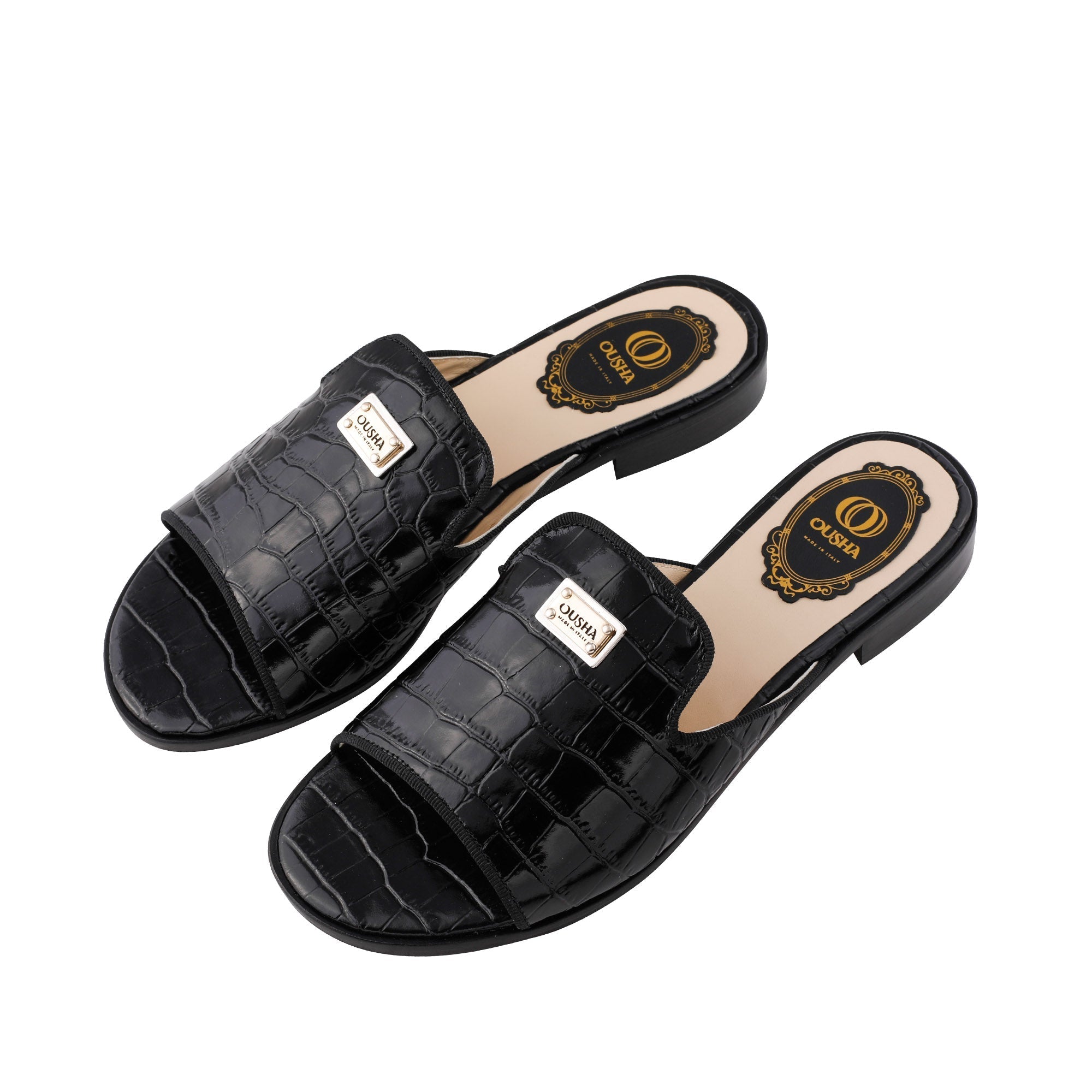 Ousha ladies sandal - D024 FLAT CROCO