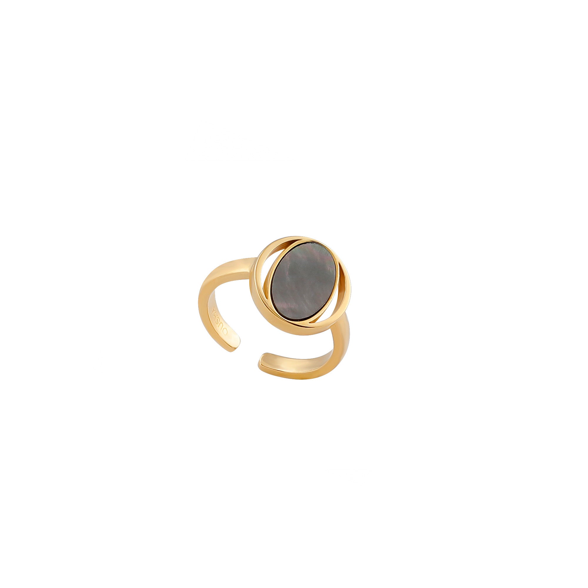 OUSHA round free size Ring is now available in rose gold-plated metal. The perfect jewellery piece for day or evening outfits original quality made in Italy