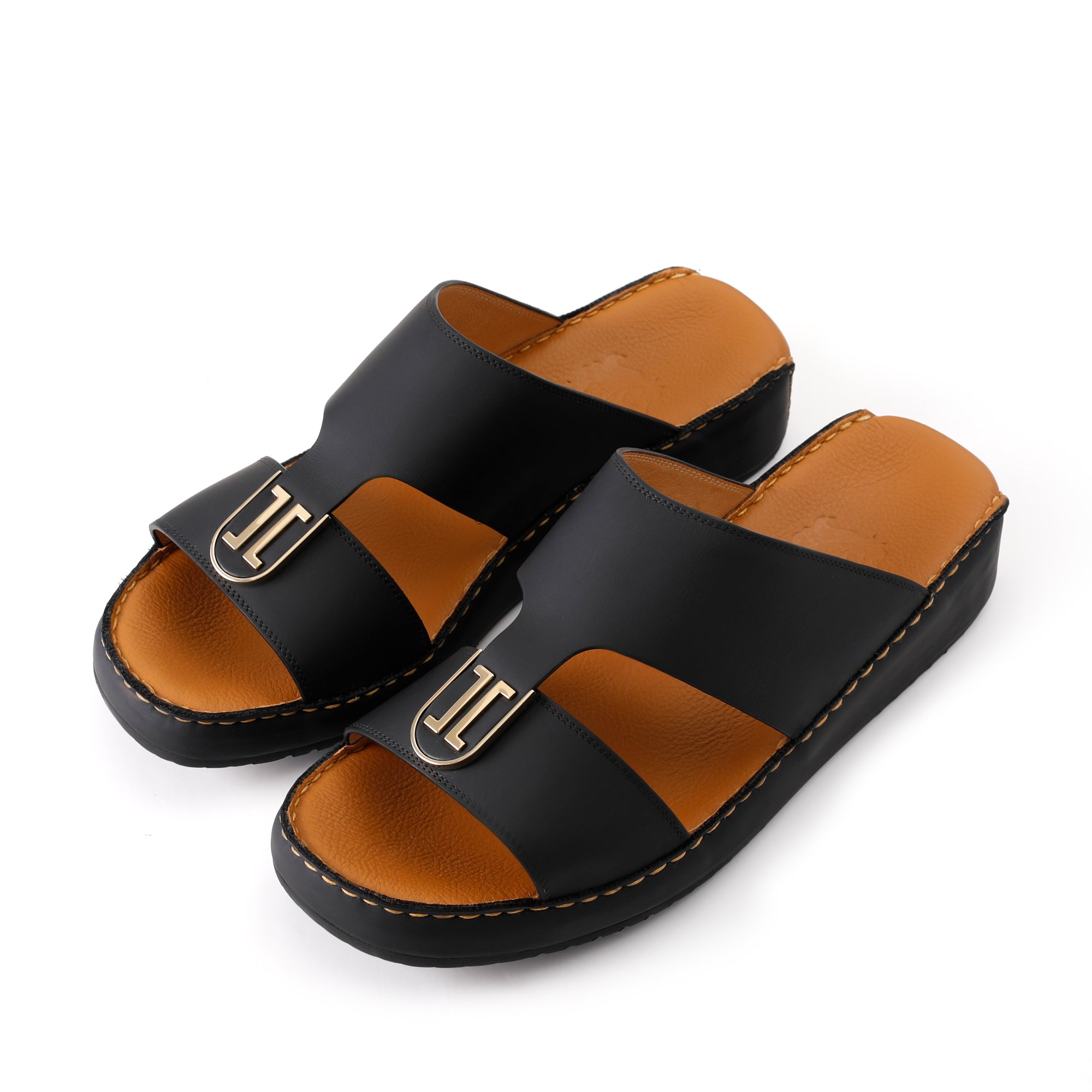 Men's Barak Leather Closed-Toe Sandals - Brown – Jerusalem Sandals