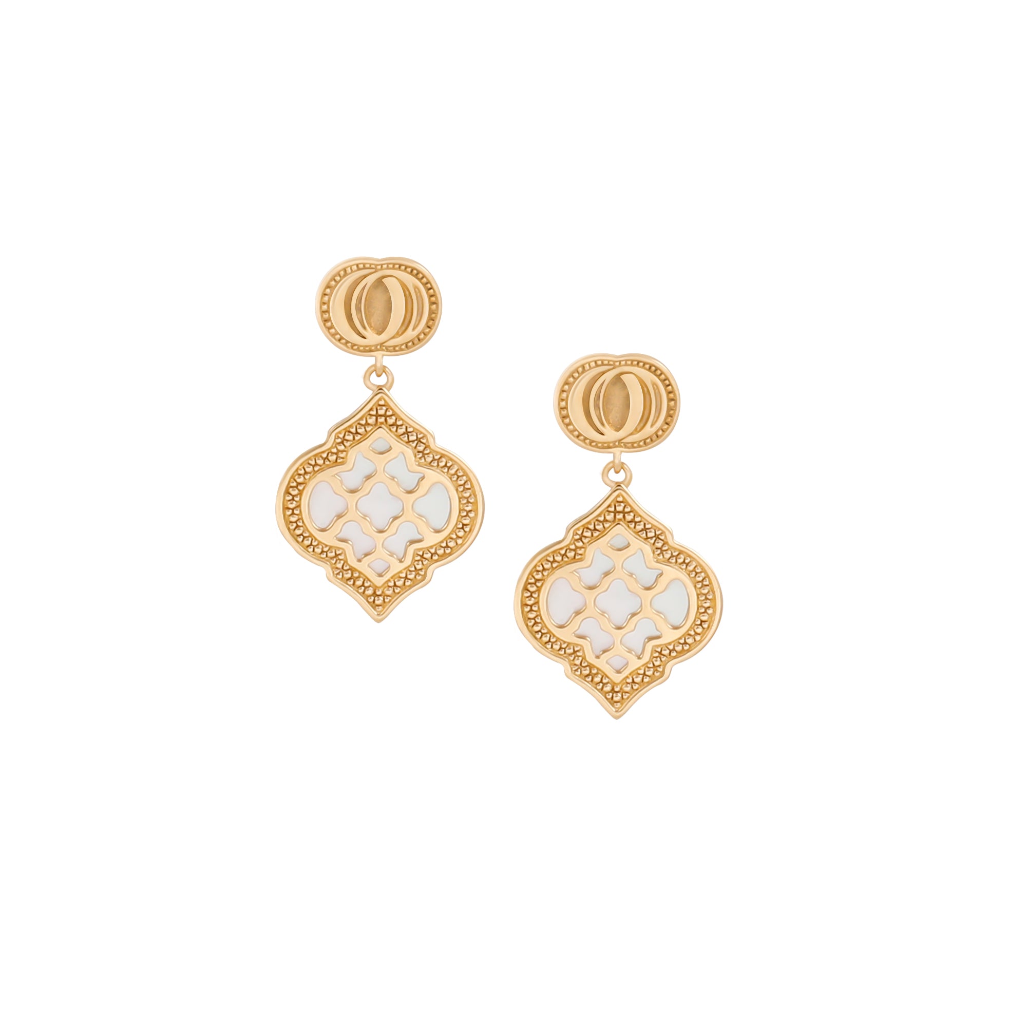 OUSHA EARRINGS is now available in rose gold-plated metal. The perfect jewellery piece for day or evening outfits original quality made in Italy