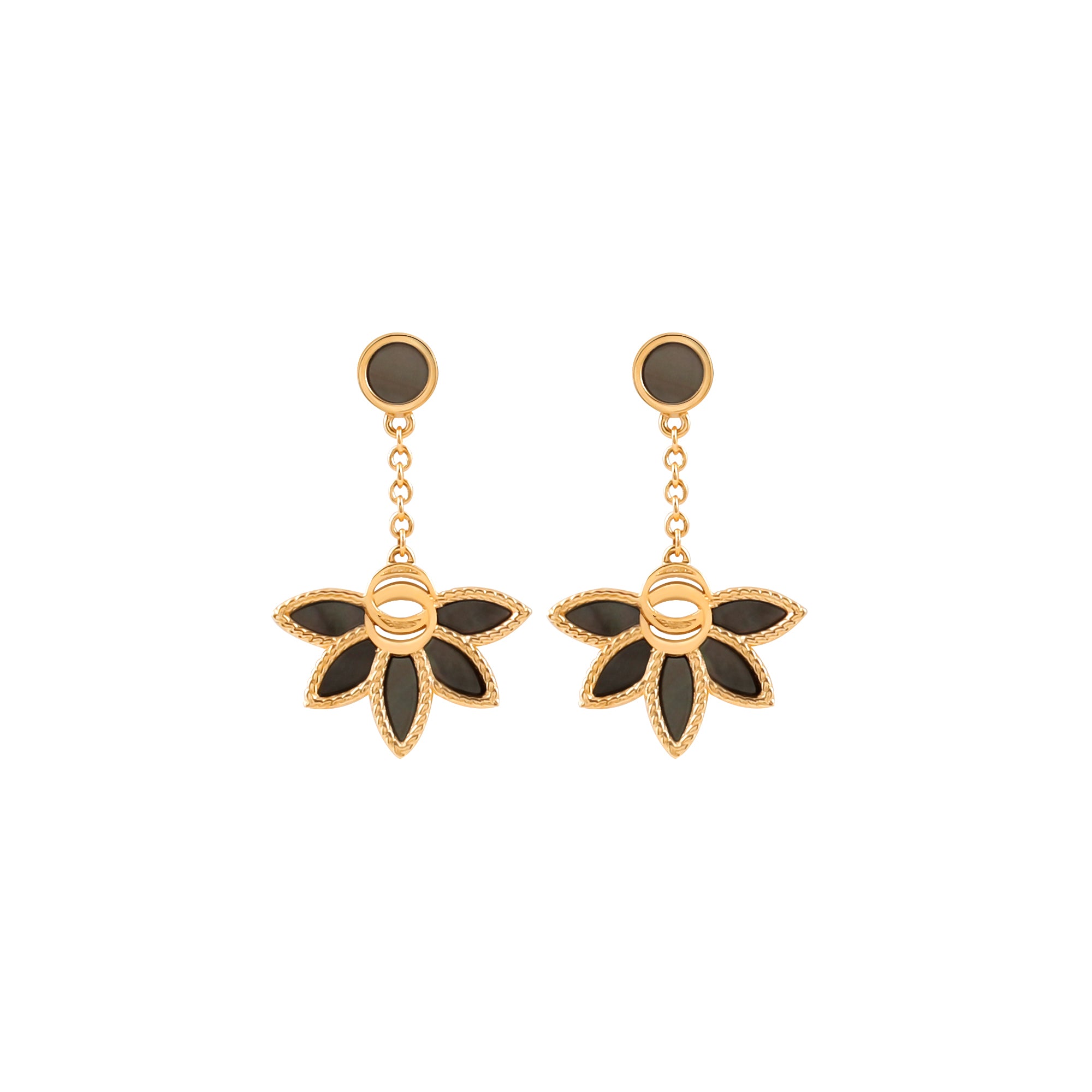 OUSHA EARRINGS is now available in rose gold-plated metal. The perfect jewellery piece for day or evening outfits original quality made in Italy