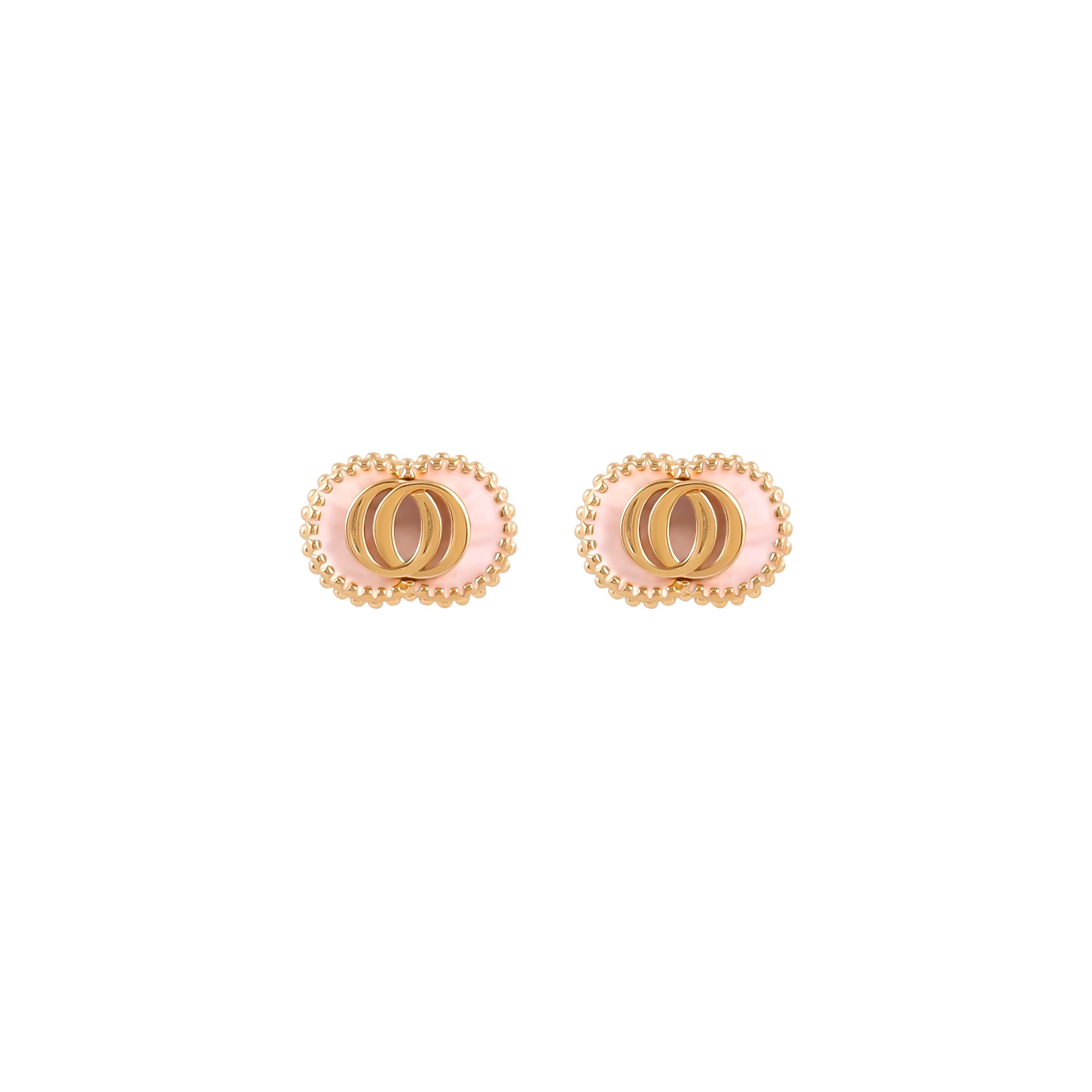 OUSHA EARRINGS is now available in rose gold-plated metal. The perfect jewellery piece for day or evening outfits original quality made in Italy