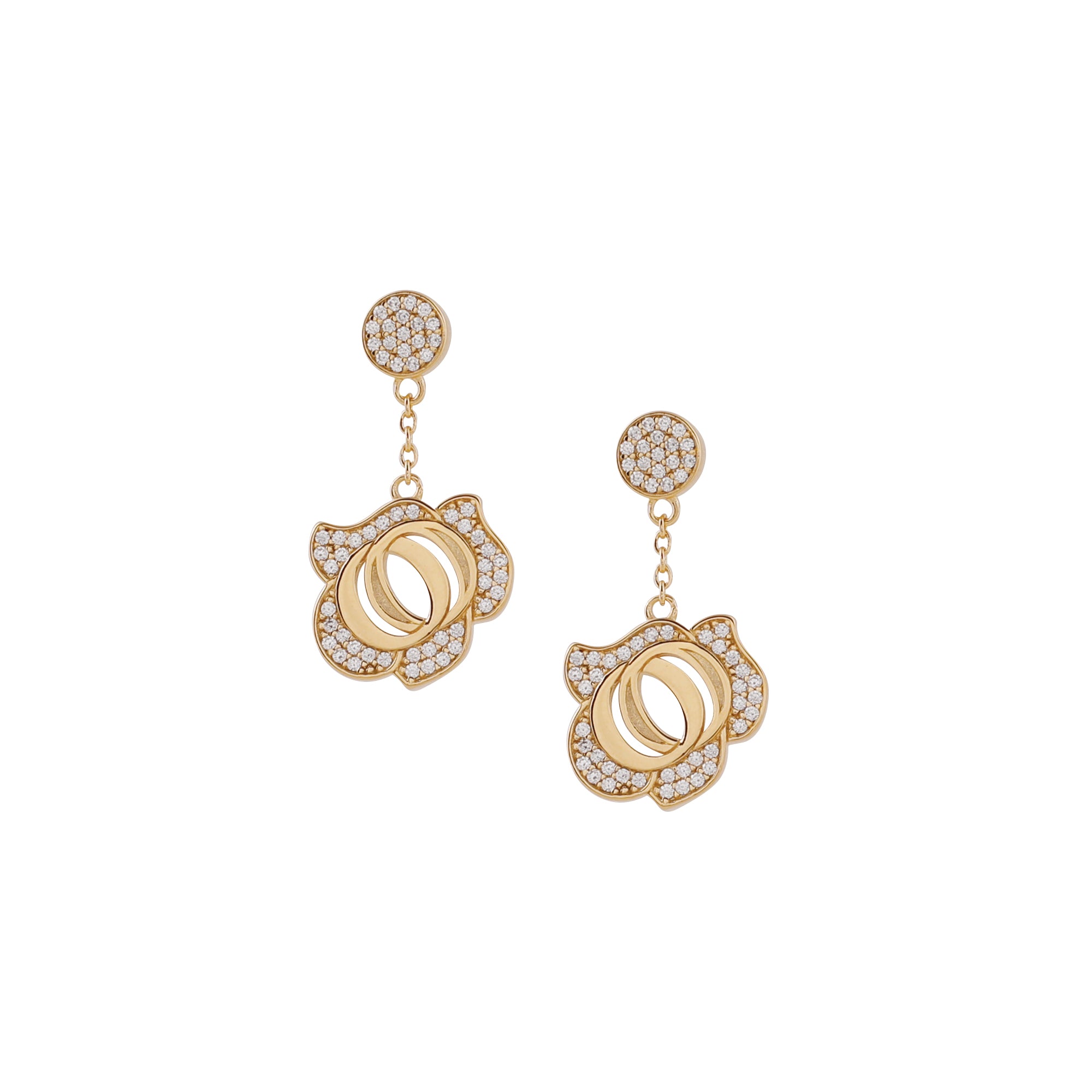 OUSHA EARRINGS is now available in rose gold-plated metal. The perfect jewellery piece for day or evening outfits original quality made in Italy