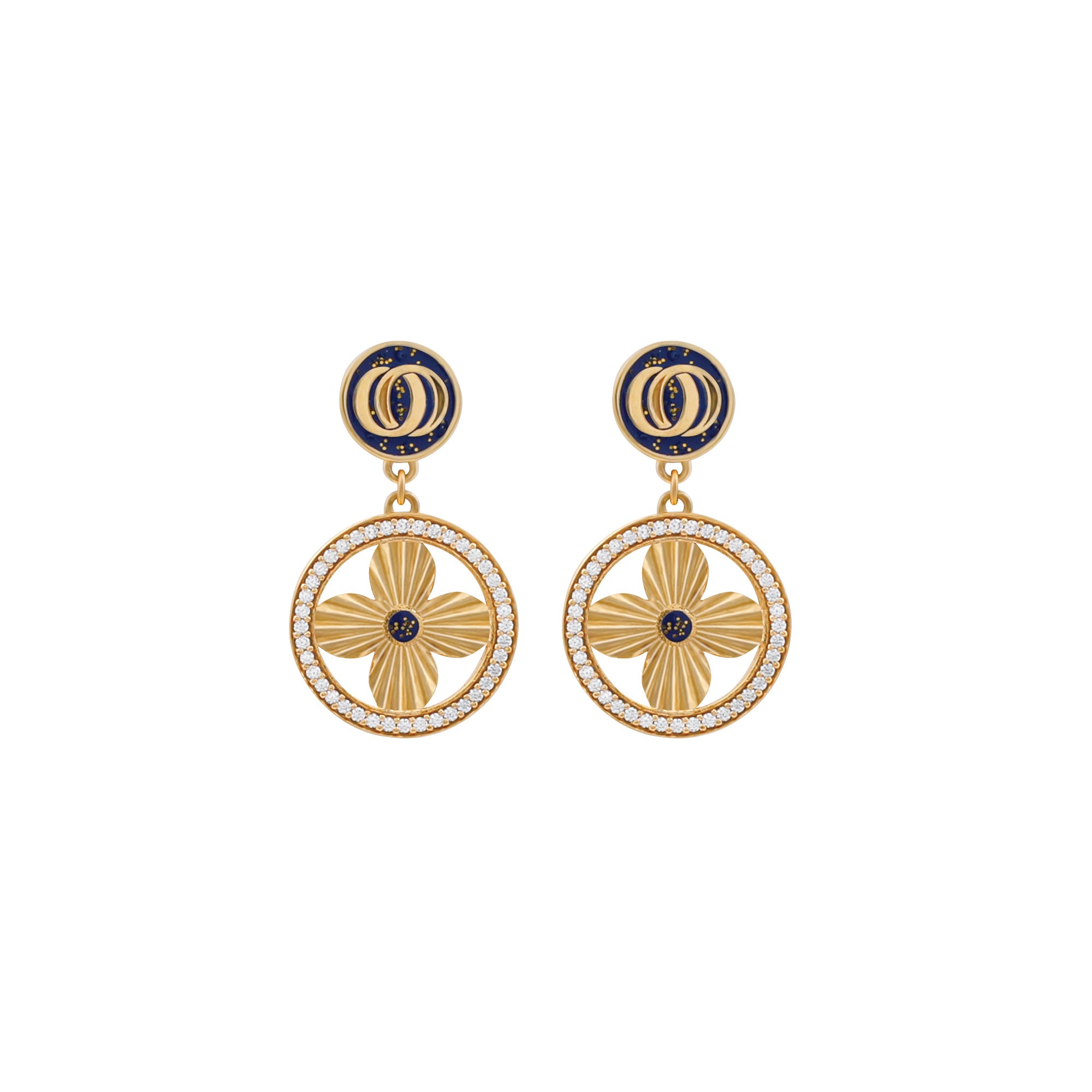 OUSHA EARRINGS is now available in rose gold-plated metal. The perfect jewellery piece for day or evening outfits original quality made in Italy