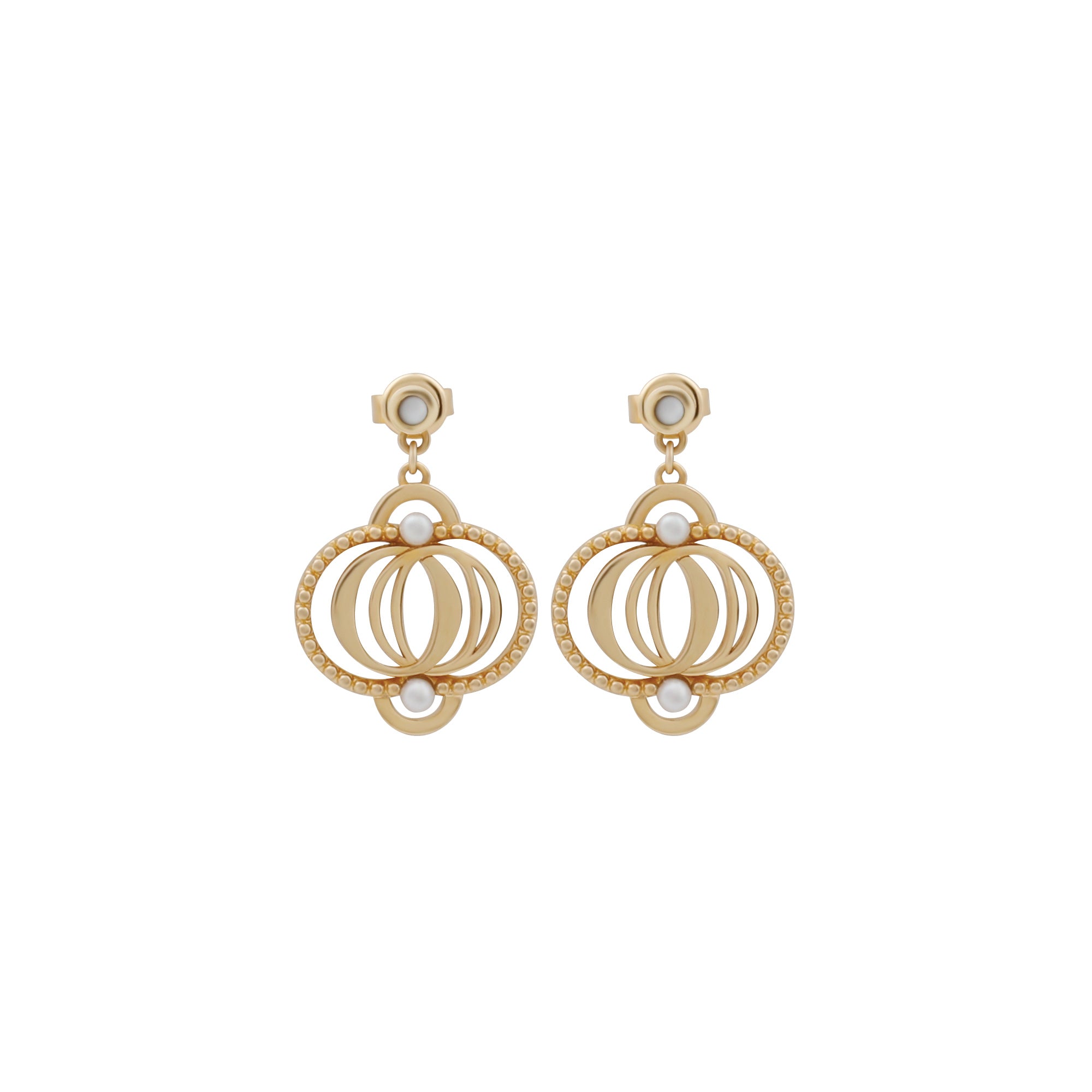 OUSHA EARRINGS is now available in rose gold-plated metal. The perfect jewellery piece for day or evening outfits original quality made in Italy