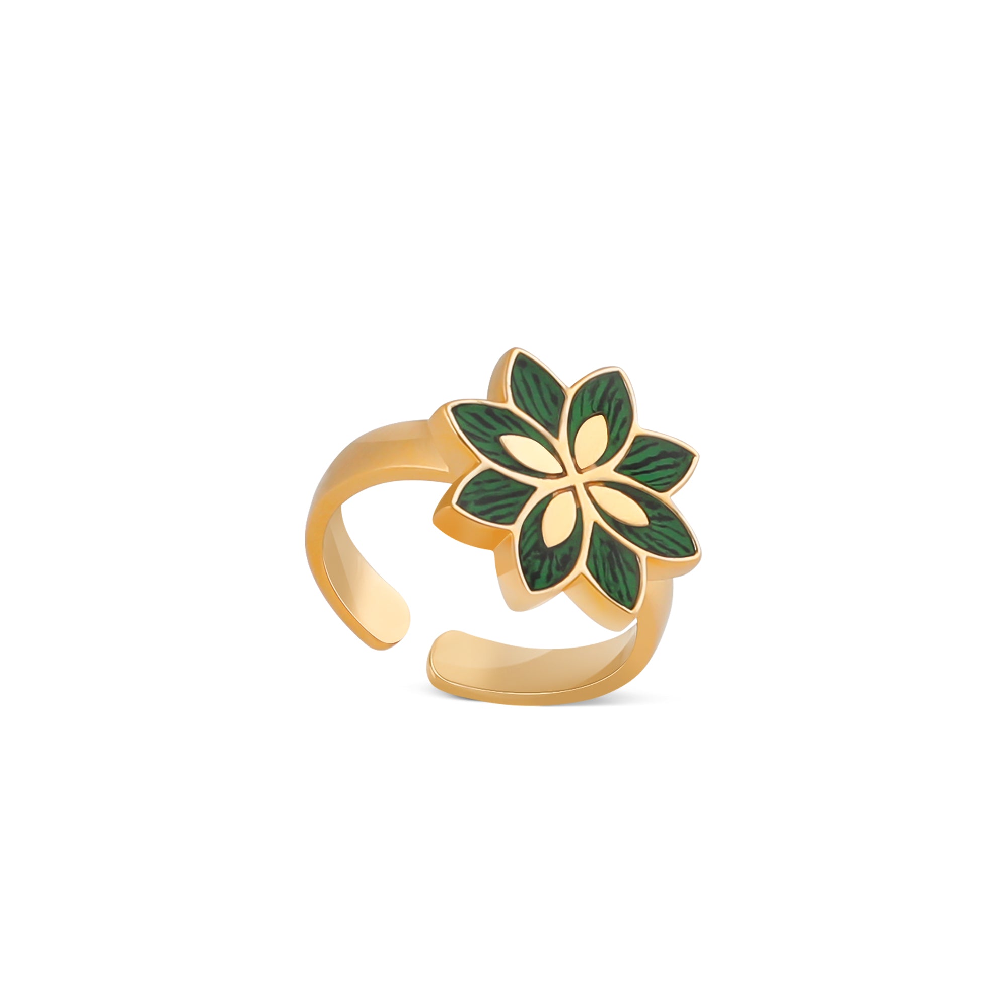 OUSHA round free size Ring is now available in rose gold-plated metal. The perfect jewellery piece for day or evening outfits original quality made in Italy